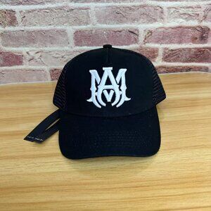 NEW AMIRI MA Logo Trucker Hat Black Authentic